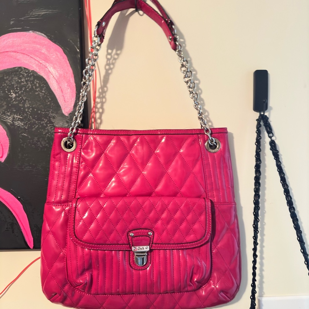 Patent leather Coach purse